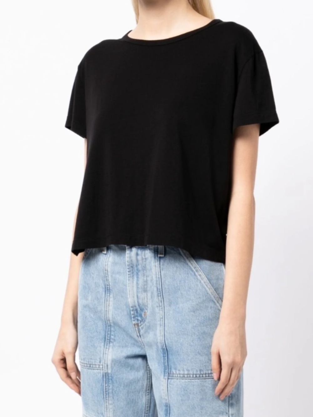 AGOLDE Black Drew Crewneck Tee